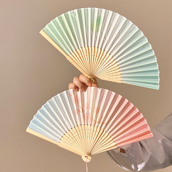 Hand fan made of high-quality paper and bamboo Kalsten