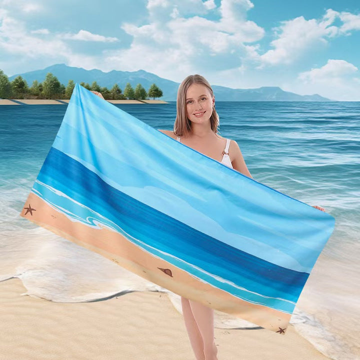 Ladies beach towel with maritime stripe pattern Kalsten