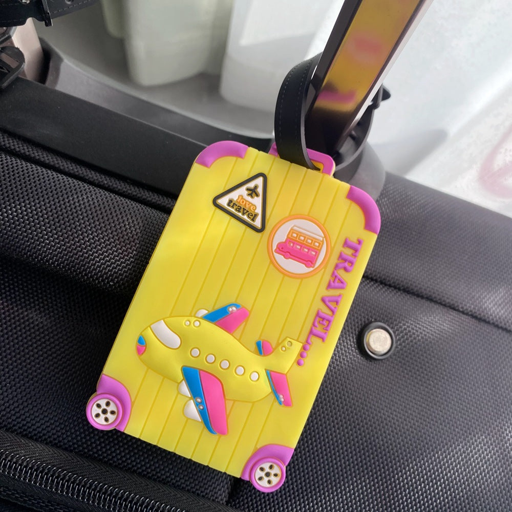 Cartoon Airplane-Themed Luggage Tag Kalsten