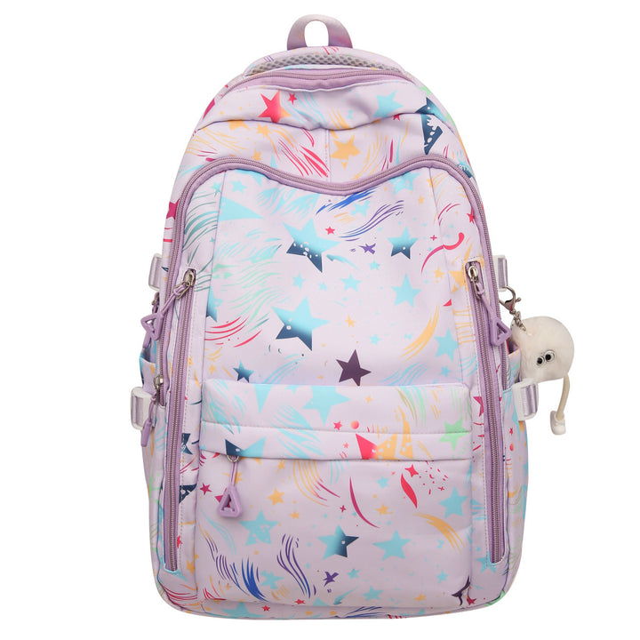 Backpack with Colorful Star Pattern and Innovative Storage Options Kalsten