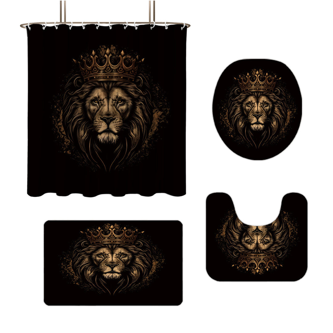 Digital Lion Themed Bathroom Set Kalsten