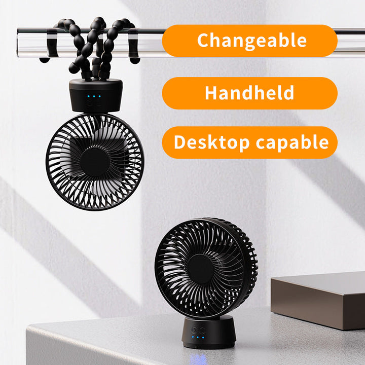 Unisex nan portable rechargeable desk fan with flexible tripod legs and quiet brushless motor Kalsten