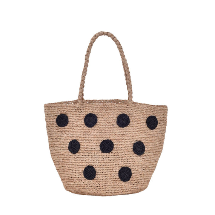Handcrafted tote bag with colored appliques Kalsten