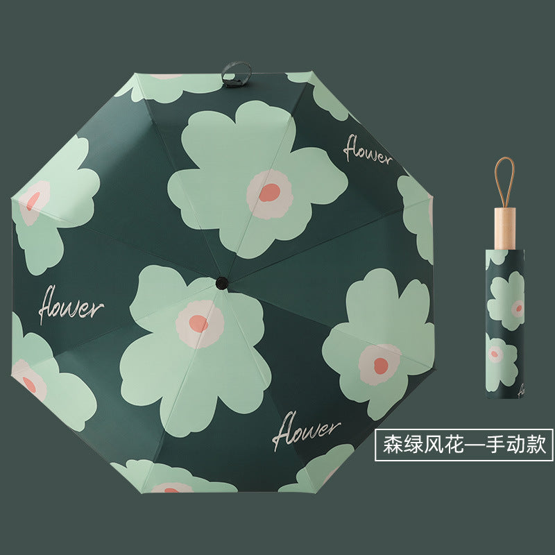 Ladies Rainbow Colored Folding Umbrellas Kalsten