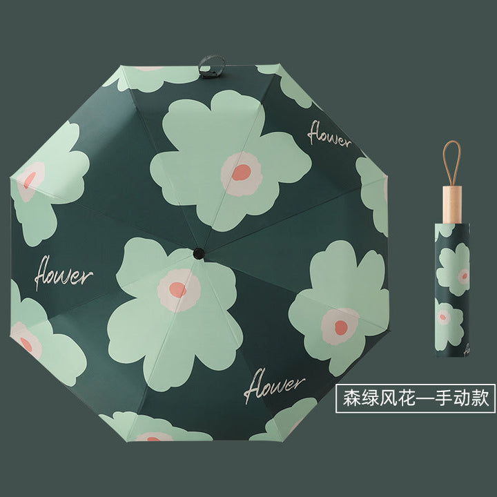 Ladies Rainbow Colored Folding Umbrellas Kalsten