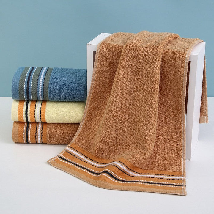 Premium Terry Bath Towel With Elegant Striped Border Kalsten
