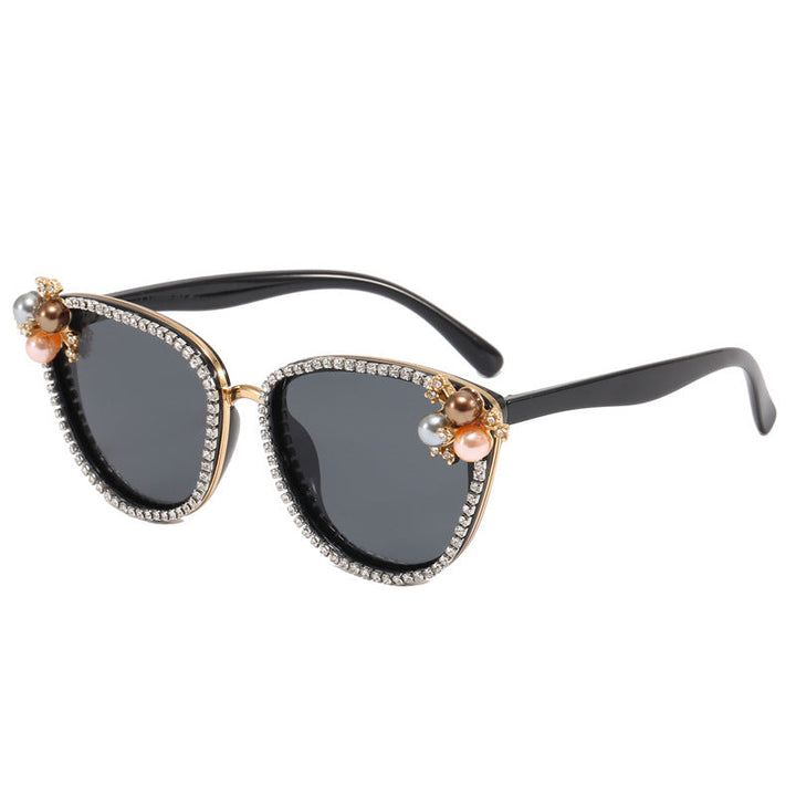 Ladies glamorous sunglasses with pearl and crystal decoration Kalsten