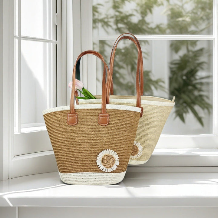 Beach bag with floral accents Kalsten