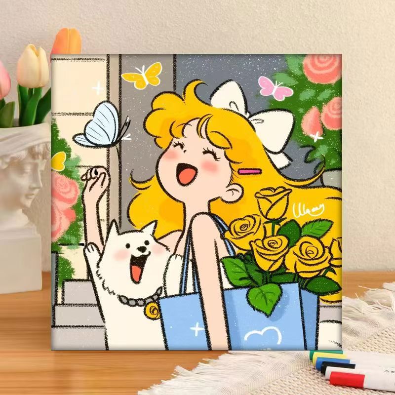 Whimsical Character Art Canvas Print Kalsten
