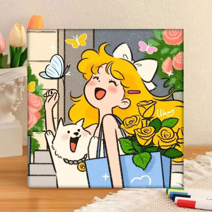 Whimsical Character Art Canvas Print Kalsten