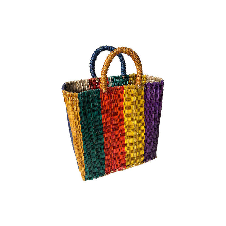 Women's versatile and handcrafted tote bag made of colorful seagrass Kalsten