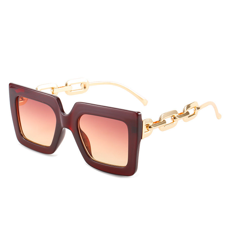 Women Cat-Eye Sunglasses with Luxurious Design and Chain Frame Kalsten