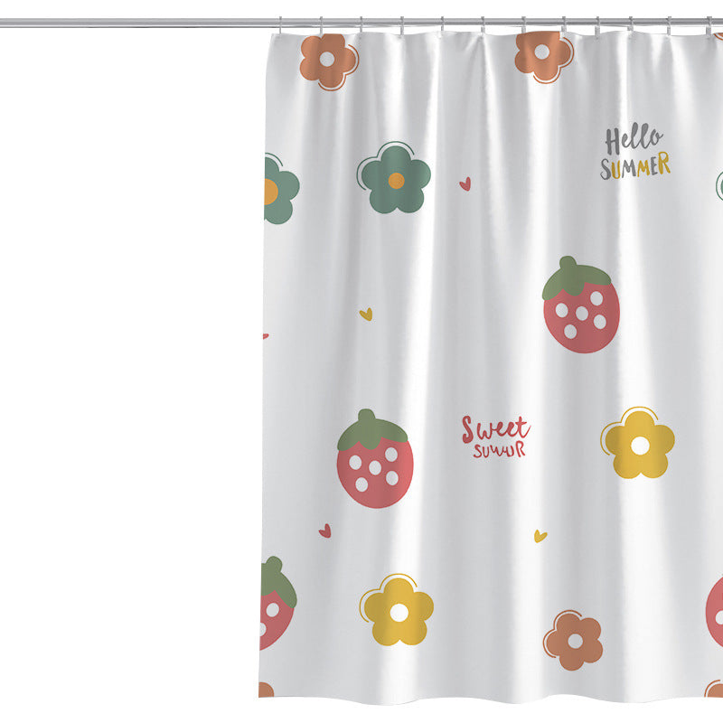 Women's Playful Summer-Themed Shower Curtain Kalsten
