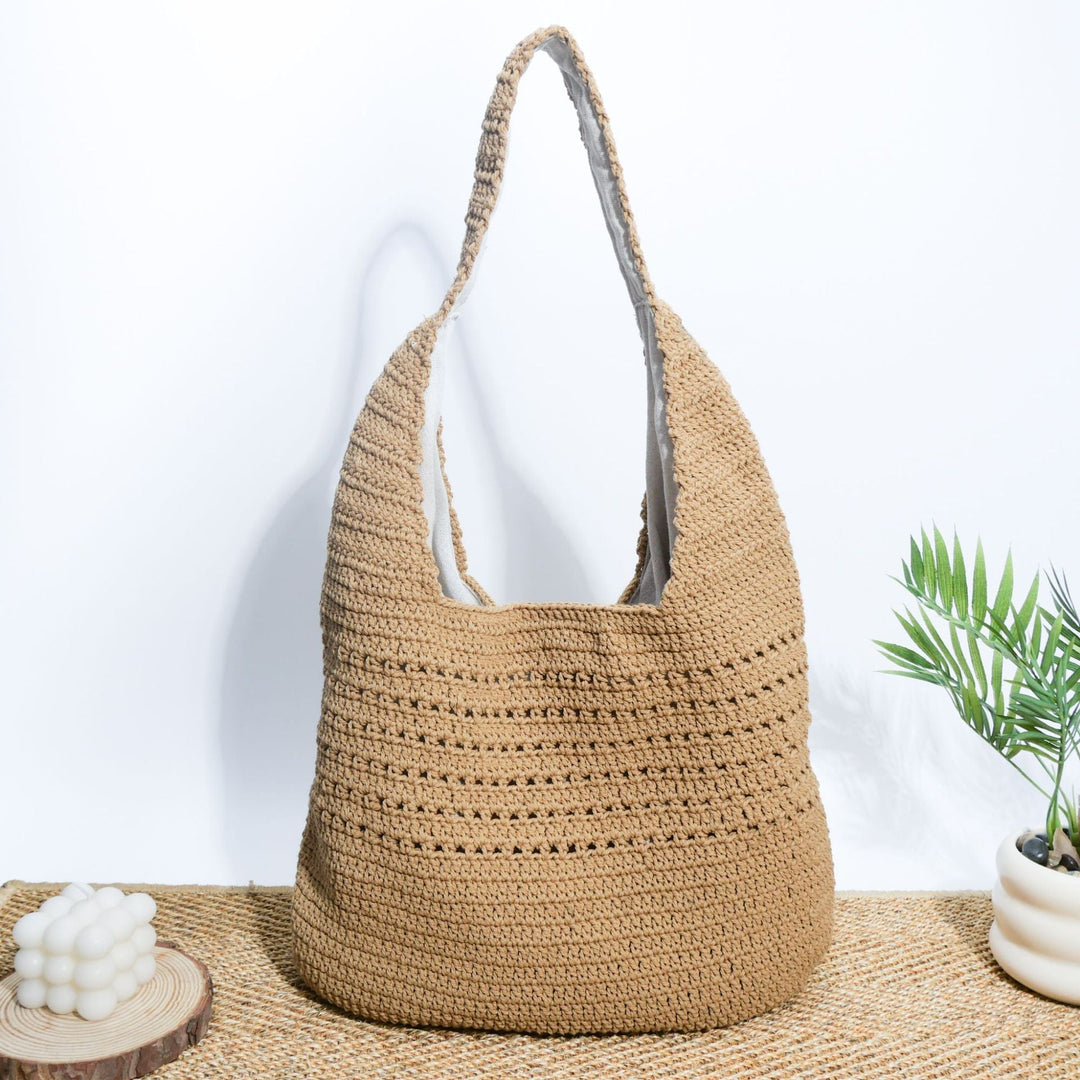 Handmade macrame shoulder bag with ergonomic shoulder strap Kalsten