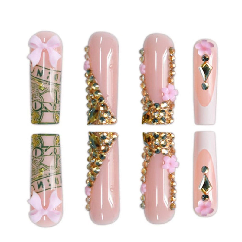 Glamorous Decorative Press-On Nails with Unique Embellishments Acalora