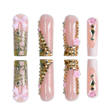 Glamorous Decorative Press-On Nails with Unique Embellishments Acalora