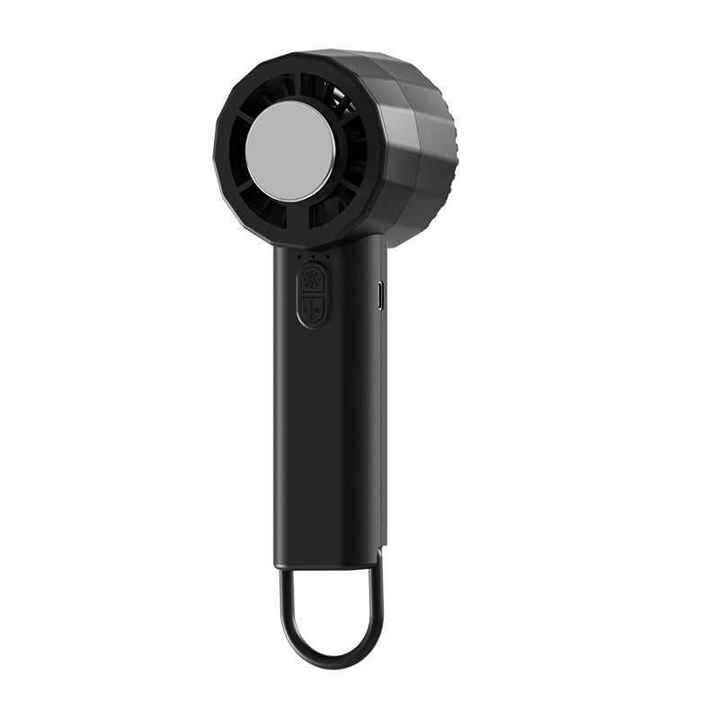 Unisex portable mini hand fan with USB-C charging port and integrated mist spray function Kalsten
