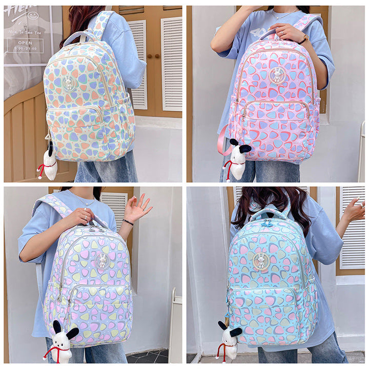 Cheerful school backpack with unique patterns and practical compartments Kalsten