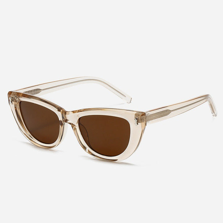 Women's Cat-Eye sunglasses with transparent frame and brown lenses Kalsten