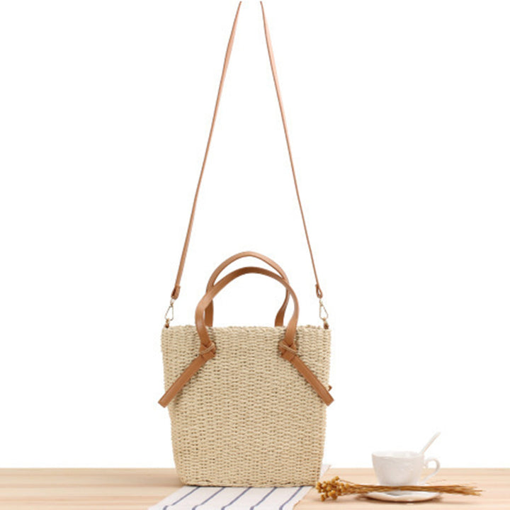 Elegant Braided Shoulder Bag with Leather Handles Kalsten