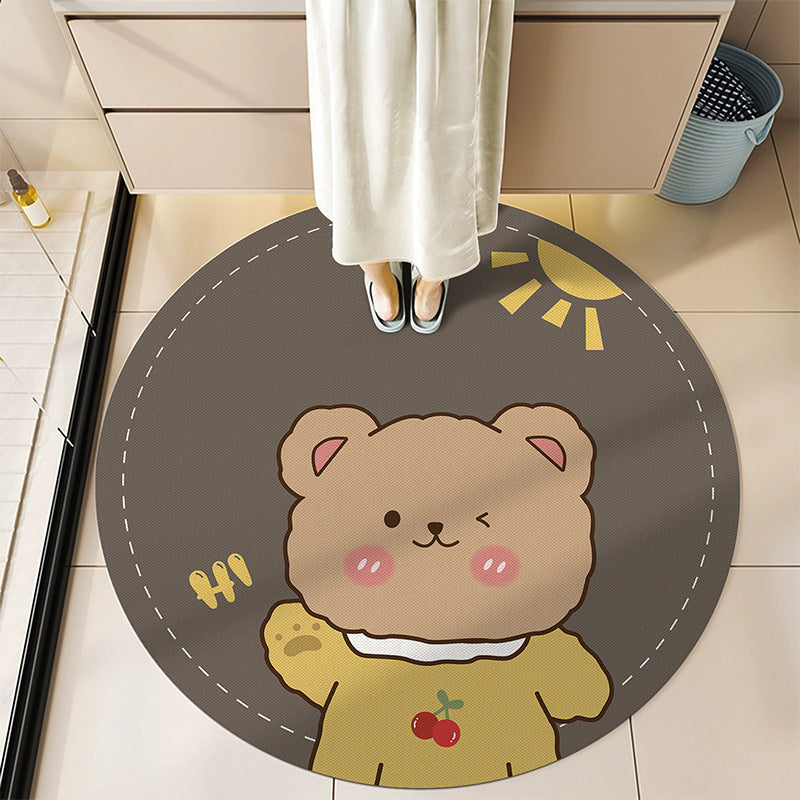 Round Decorative Bath Mat Kalsten