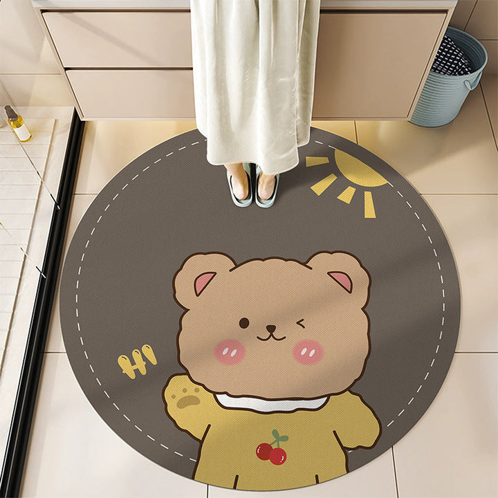 Round Decorative Bath Mat Kalsten