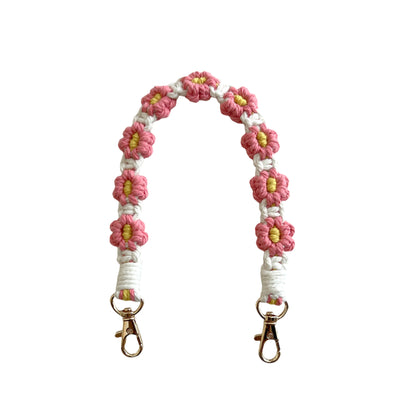 Floral Macrame Keychain Strap Acalora