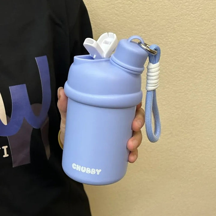 Women's Sporty Water Bottle with Practical Carrying Strap Kalsten