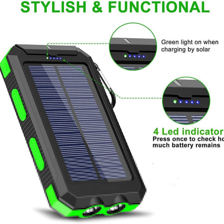 Solar Powerbank with Integrated LED Light and Compass Kalsten