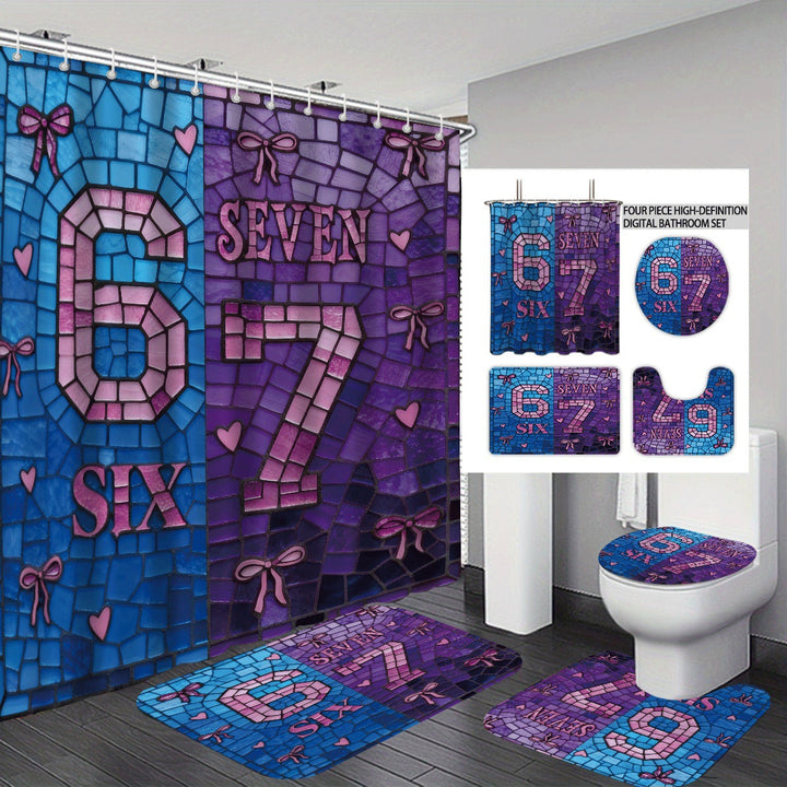 Colorful Dessert-Themed Bathroom Set Kalsten