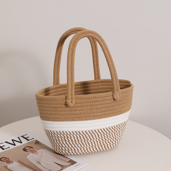 Handmade basket bag with modern accents Kalsten