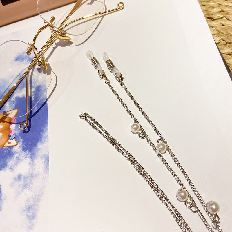 Fashionable glasses holder chain with pearl pendants Kalsten