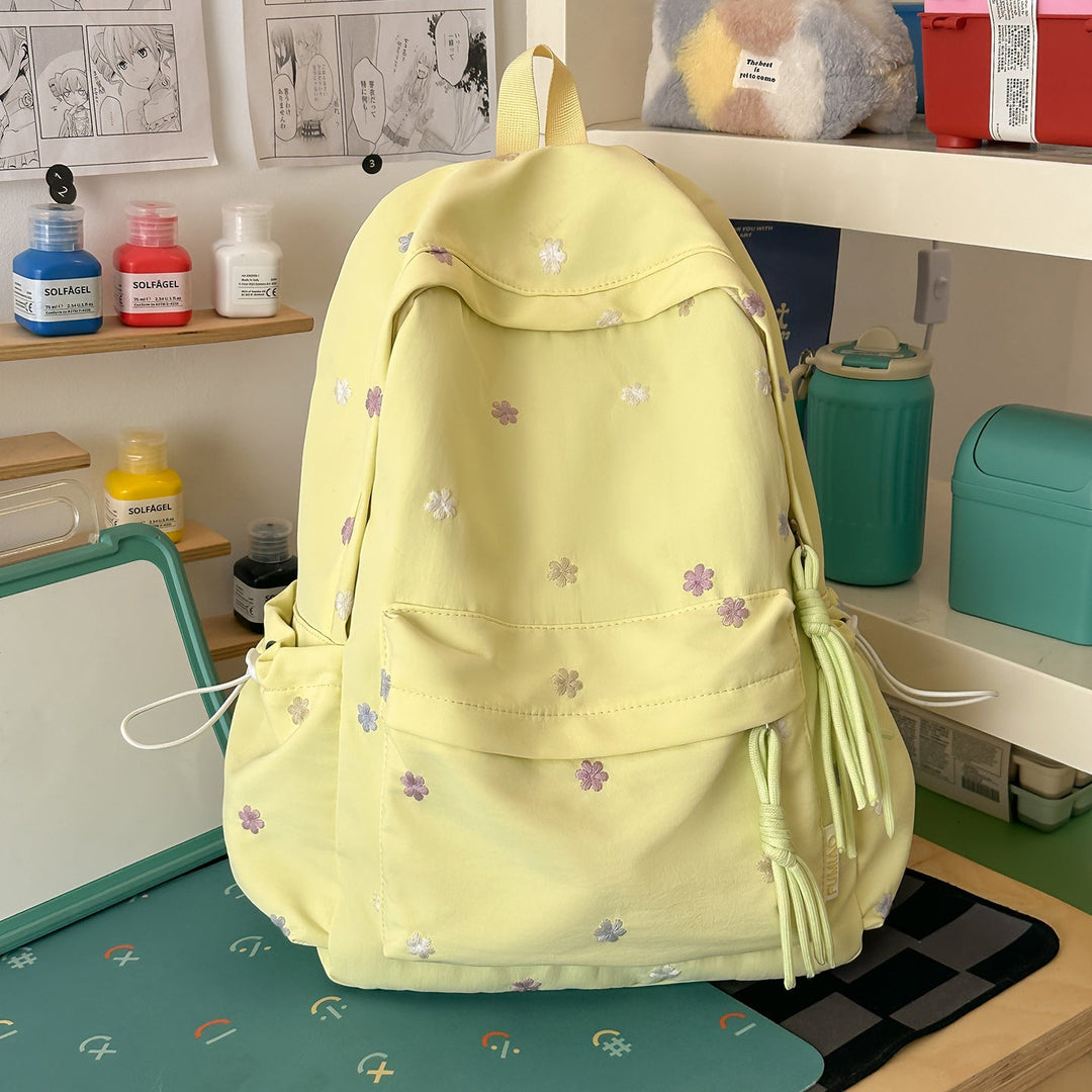 Embroidered Floral Print Backpack Kalsten