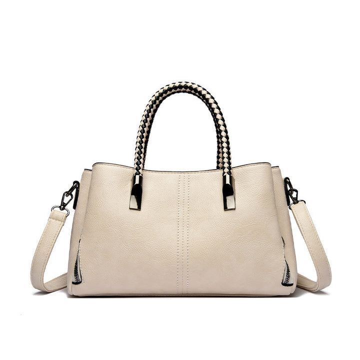 Elegant Braided Handle Handbag Kalsten