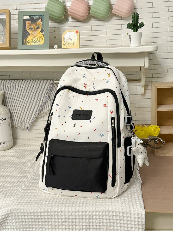 Versatile Patterned School Backpack