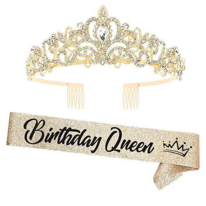 Women's festive birthday sash with glitter Kalsten