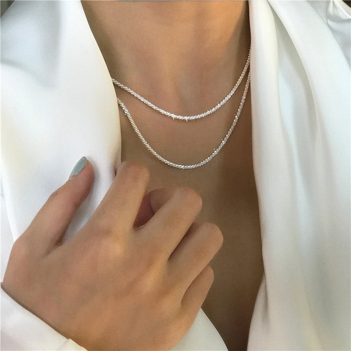 Dainty Textured Chain Necklace Kalsten