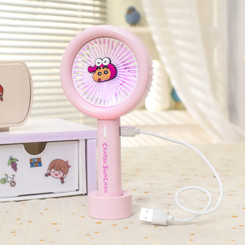 Women Portable Mini Fan with Integrated LED Light Kalsten