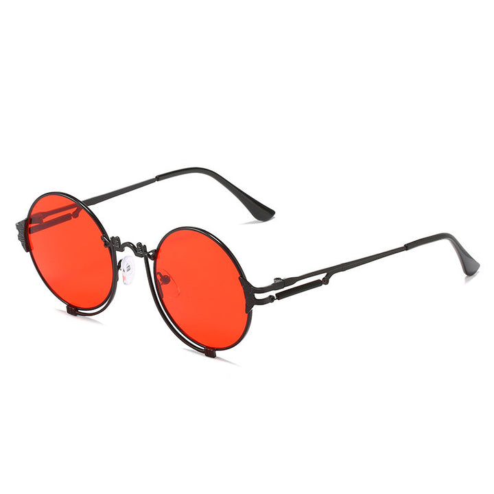 Women's stylish round metal sunglasses with artistic designs Kalsten