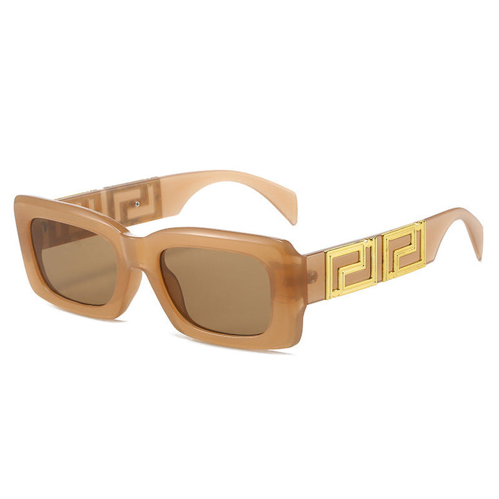 Women elegant square sunglasses with luxurious gold accent Kalsten