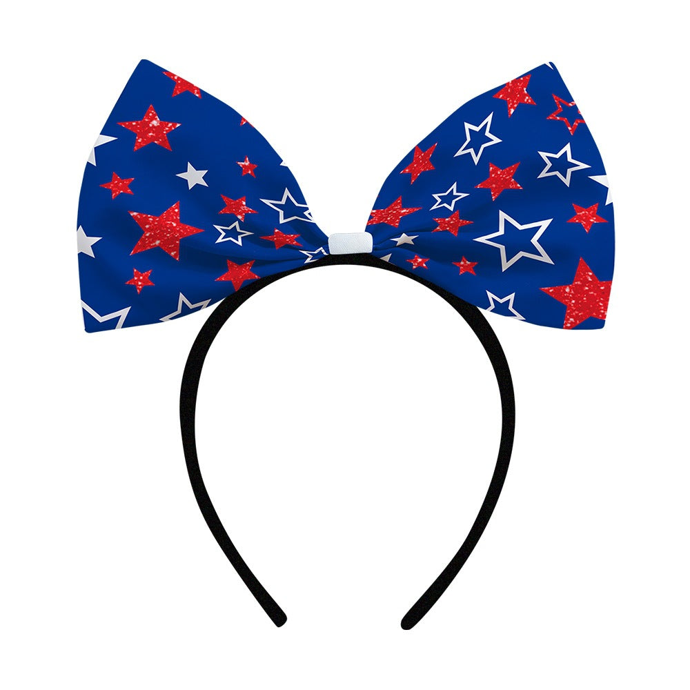 Ladies oversized bow headband with star pattern Kalsten