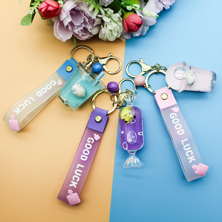Unisex keychain with decorative cocktail design Kalsten