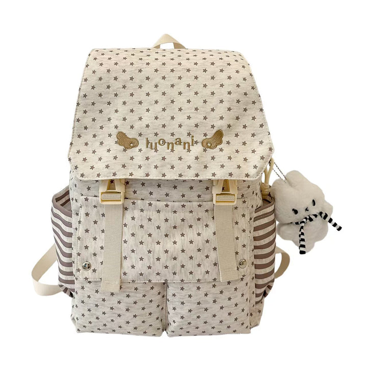 Star-Patterned Multi-Pocket Backpack Kalsten