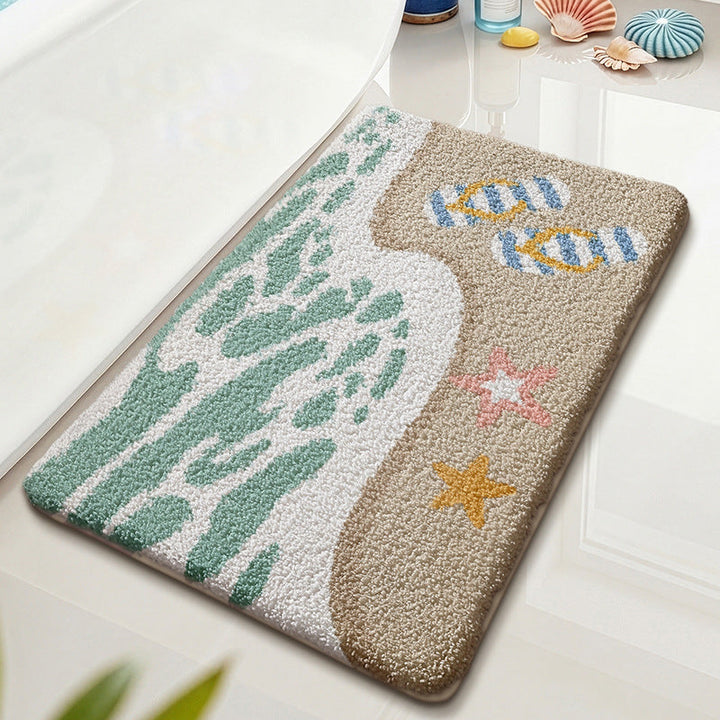 Beach-Themed Bath Mat Kalsten