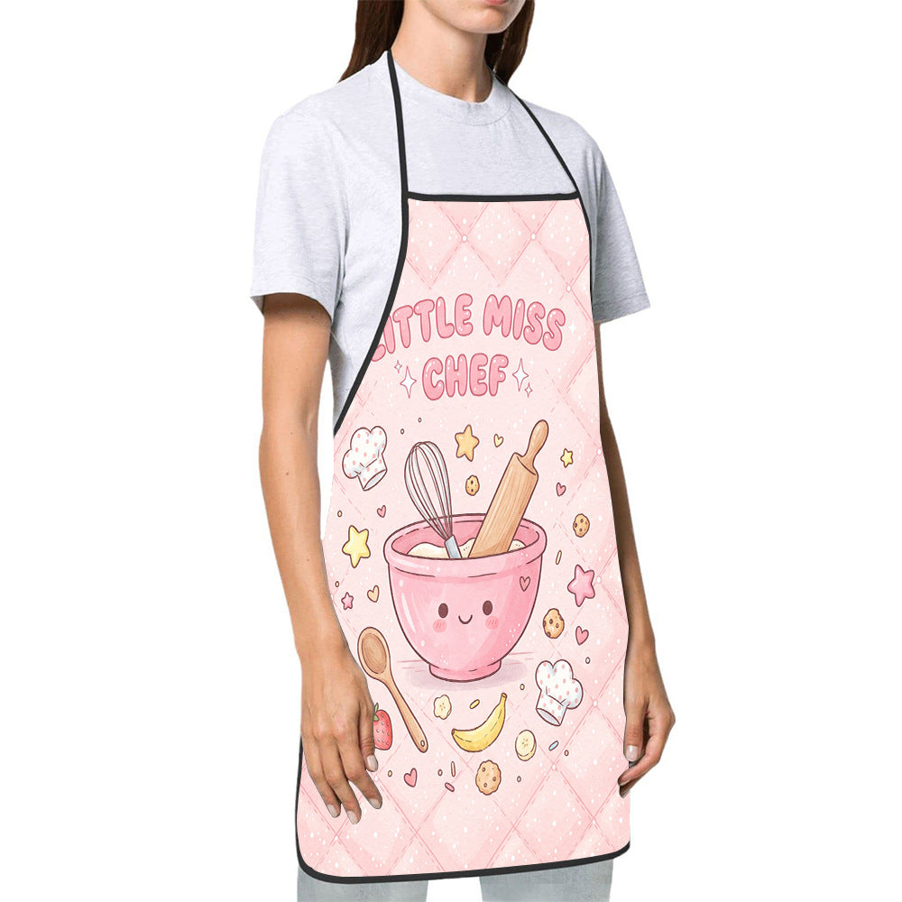 Dog Lover Full-Coverage Kitchen Apron With Adjustable Neck Strap And Waterproof Polyester Shell