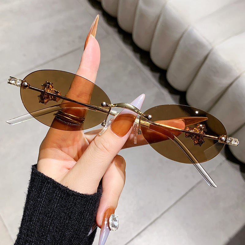 Ladies elegant sunglasses with geometric frame Kalsten