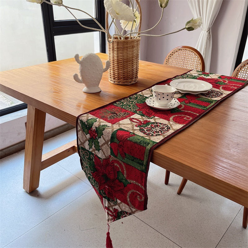 Artistic Holiday-Themed Table Runner
