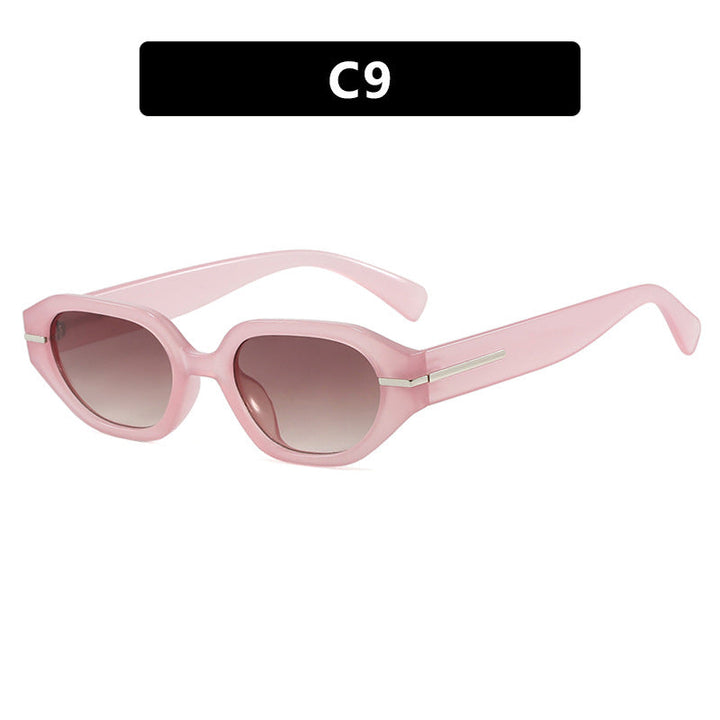 Women's stylish geometric sunglasses with mirrored lenses and unique frame Kalsten
