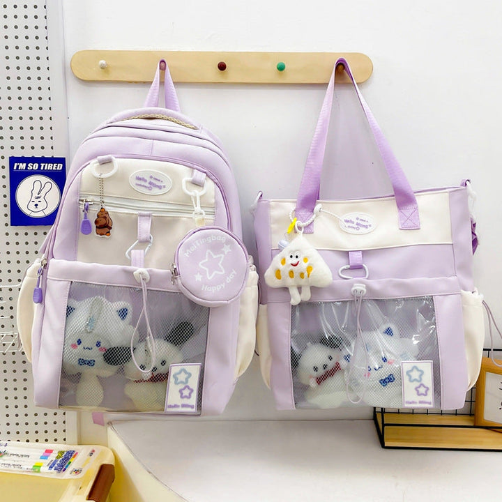 Adorable Character-Themed Multi-Compartment School Backpack