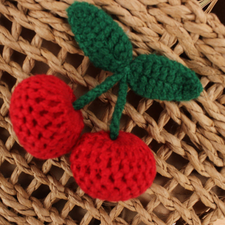 Shoulder bag with handmade fruit motif Kalsten